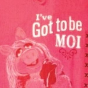 Sesame Street I've Got To Moi Miss Piggy Ladies Tee Shirt Sz XL Hallmark Orange